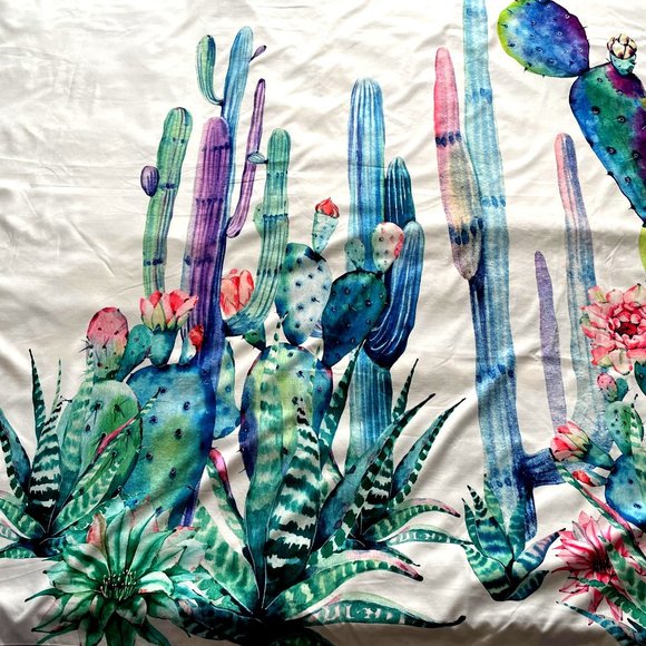 Tapestry Wall Art Floral Botanical Succulents Cactus Decorative Home Decor 60X78 - Picture 3 of 15
